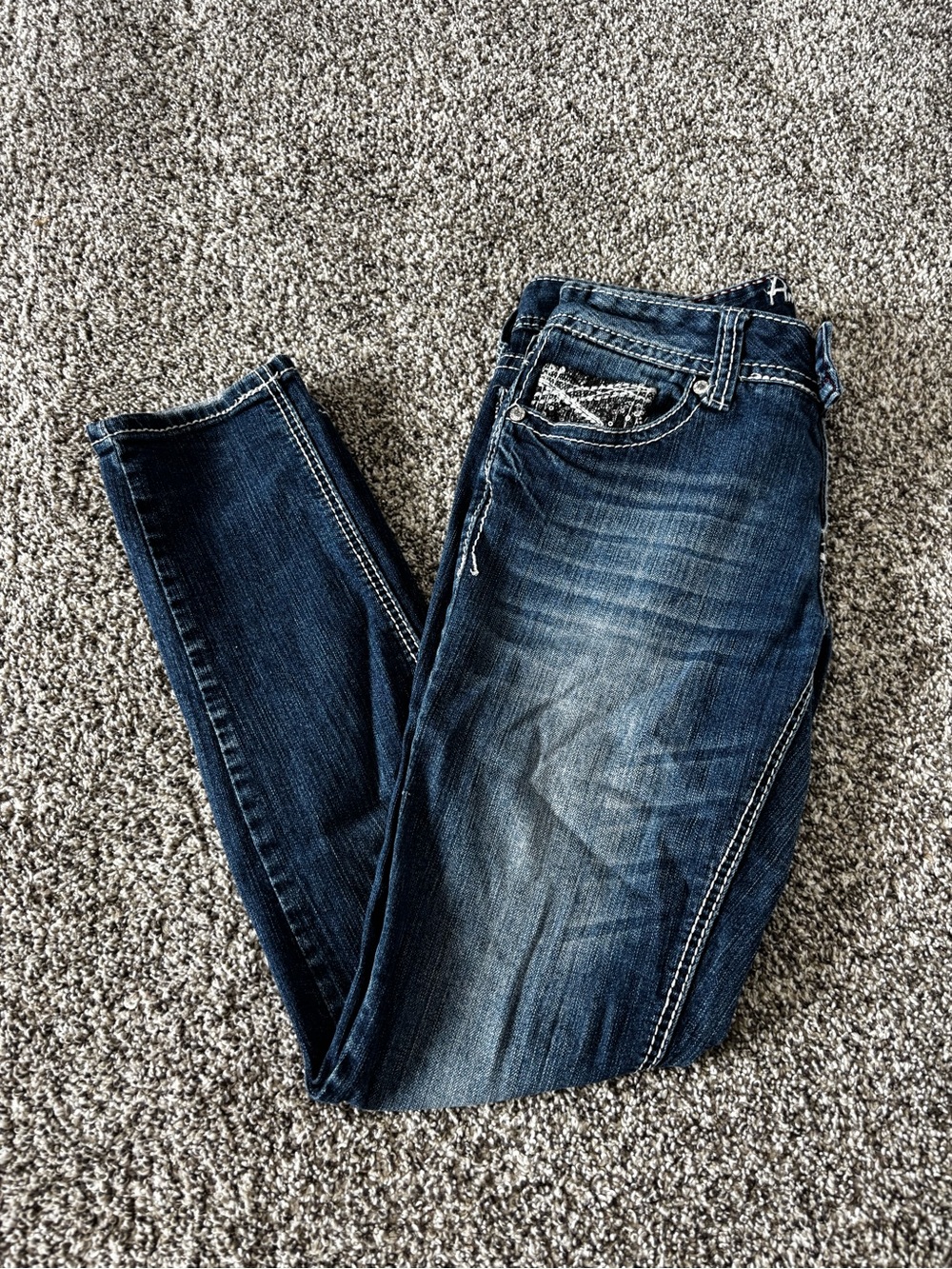 Amethyst Jeans Dark Wash Women's Skinny Jeans - Blue